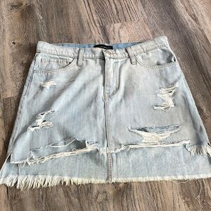 Flying Monkey Women’s Distressed Denim Jean Skirt, size 29